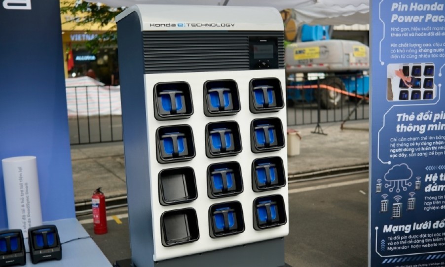 Honda vận hành tủ đổi pin xe máy điện tại Việt Nam vào 2026